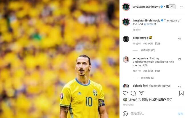 伊布回归瑞典国家男子足球代表队，万众期待！